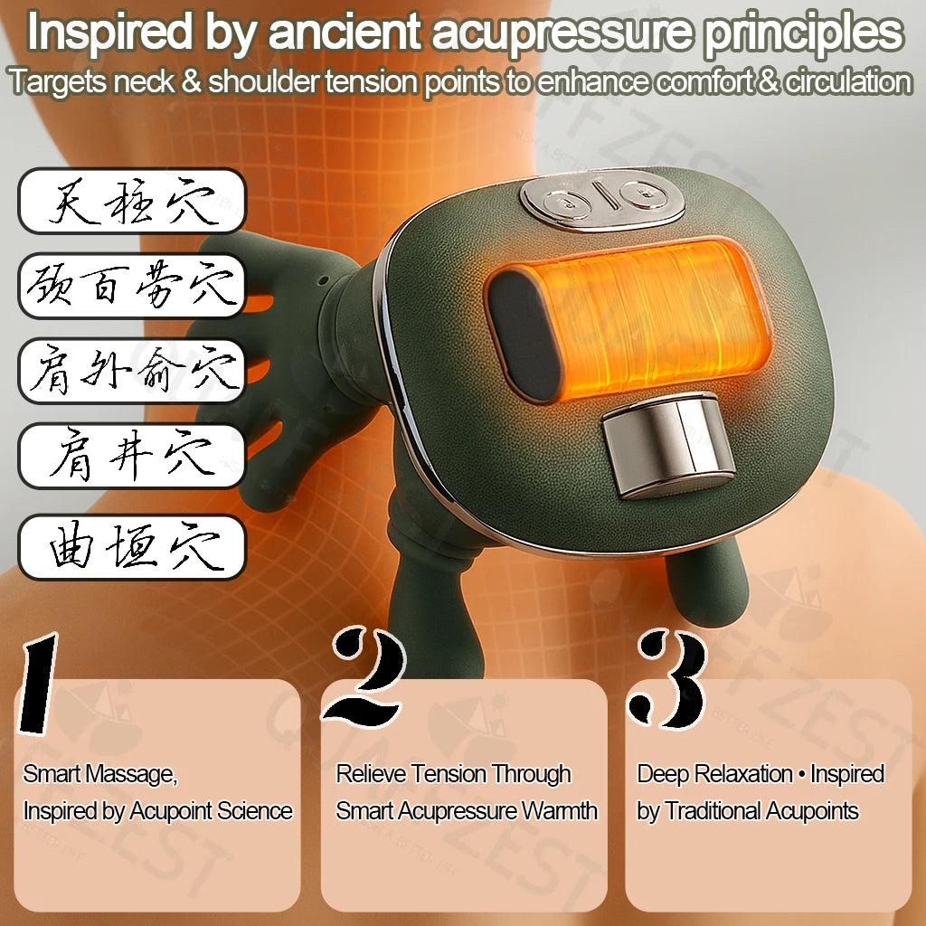 N7 Electric Neck And Shoulder Muscle Massager Wireless Shoulder And Back Kneading Massage Shawl Neck masajeador Relax Pain Relie